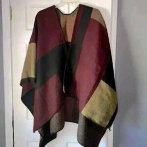 Vintage Express reversible oversized poncho
